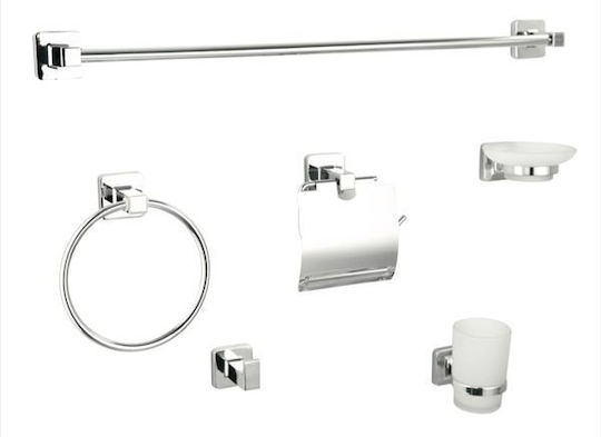 Landsh Landsh Badezimmerzubehör-Set Inox Silber 6 Stück