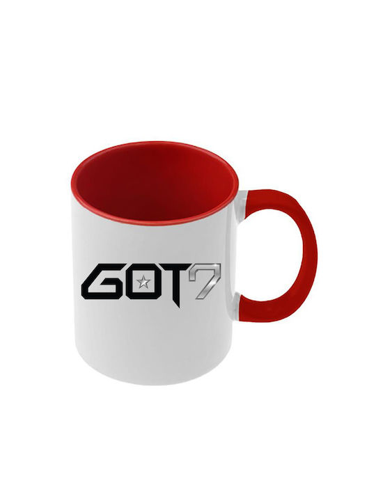 Κούπα Kpop Got7 Κόκκινη Λαβή Εσωτερικό