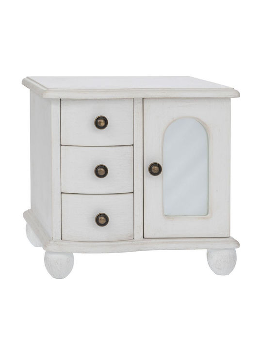 Iliadis Jewellery Box Wooden White 27x17x26cm