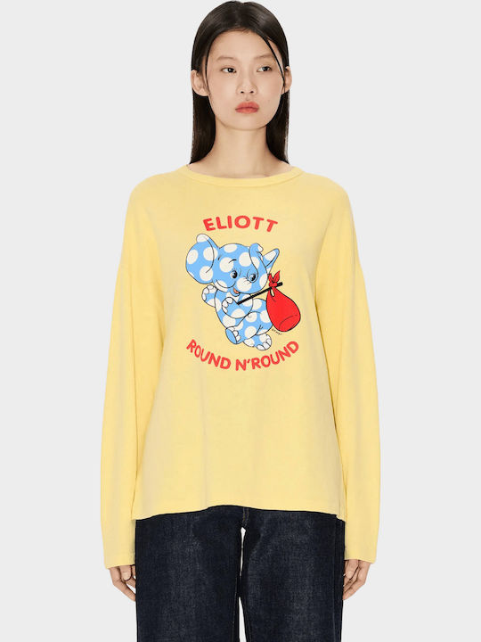 Cartoon Women's T-shirt Yellow