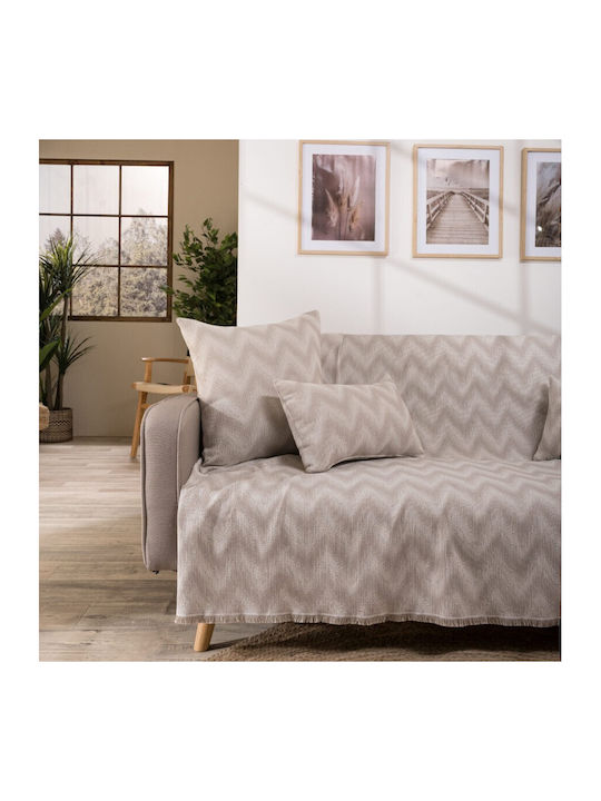 Teoran Sanremo Dreisitzer-Sofa Wurf Chenille 180x300cm Grau