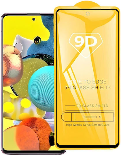 9D Закалено Стъкло За Цялото Лице Черно (Realme C35)