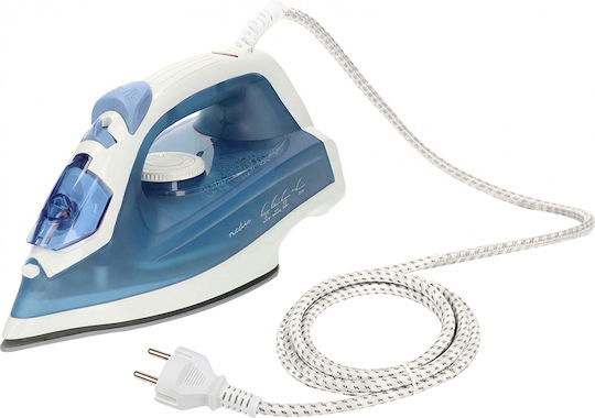Nedis Steam Iron 2000w Ceramic Soleplate 20 G Min Output 0.2l Tank White Blue