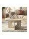 Кръгла Централна Маса Mara Дървена Travertine 75x75x36.8см