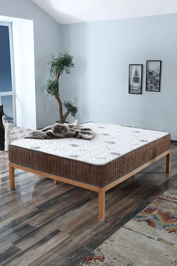 Orthopedic Double-Sided Mattress Hard Brown 140x200x22cm