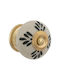 A-s Dayana Antique Furniture Knob Made of Ceramic & Metallic in Gold Colour Diameter 3.8mm 195128 2 Pieces