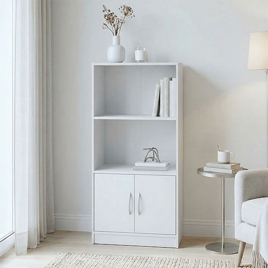Βιβλιοθήκη Tekaro Λευκή 60x30x120εκ.