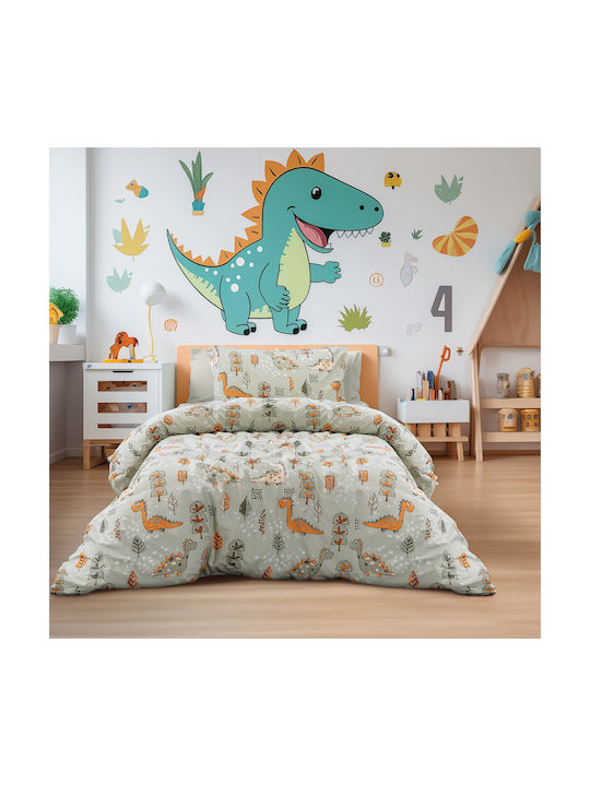 Beauty Home Σετ Παιδική Παπλωματοθήκη Μονή Λαδί