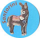 Magnet Decorativ Din Sticlă 34mm Măgaruț Santorini