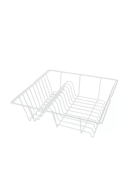 Metaltex Στραγγιστήρι Γούρνας Μεταλλικό Λευκό 36x33cm