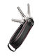 Keychain Key Organiser Pro Leather Obsidian Black Red
