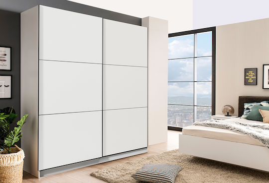 Sierra Doppeltür Kleiderschrank Schieben 217x62.5x210cm Weiß Sierra Doppeltür Kleiderschrank Schieben 217x62.5x210cm Weiß