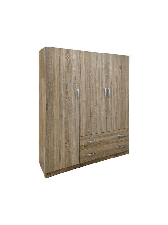 Alvia Dreifachtür Kleiderschrank Sonoma 150x51x...