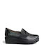 Δερμάτινα Γυναικεία Loafers σε Μαύρο Χρώμα