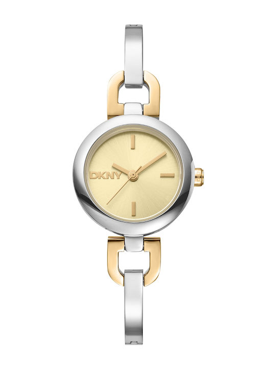 DKNY Ρολόι Μπαταρίας με Μεταλλικό Μπρασελέ