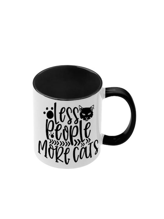 Чаша Cats Черна Дръжка Вътрешна