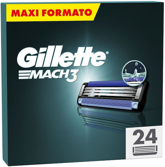 Gillette Ανταλλακτικές Κεφαλές με 3 Λεπίδες 24τμχ