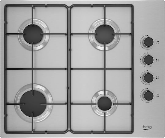 Beko Εστία Υγραερίου Αυτόνομη 61x51εκ. Ασημί