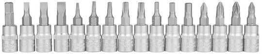 Bit Sockets 1/4'' Tip 16 Pieces Jbm Jbm-15379