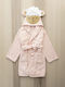Nima Kids Bathrobe Little Sheep Pink with Hood