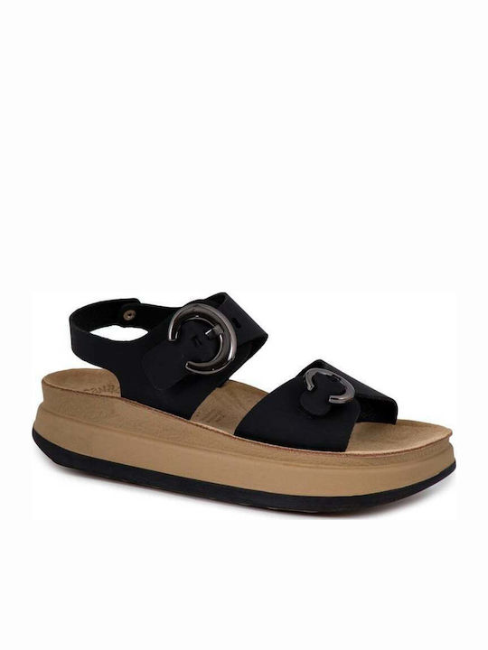 Junia Leather Women's Anatomic Sandals Black/Beige