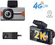 Taggo Taggo Autodigitale Videorekorder Für Auto 1440P Mit 3 Zoll Bildschirm WLAN GPS Und Rückfahrkamera