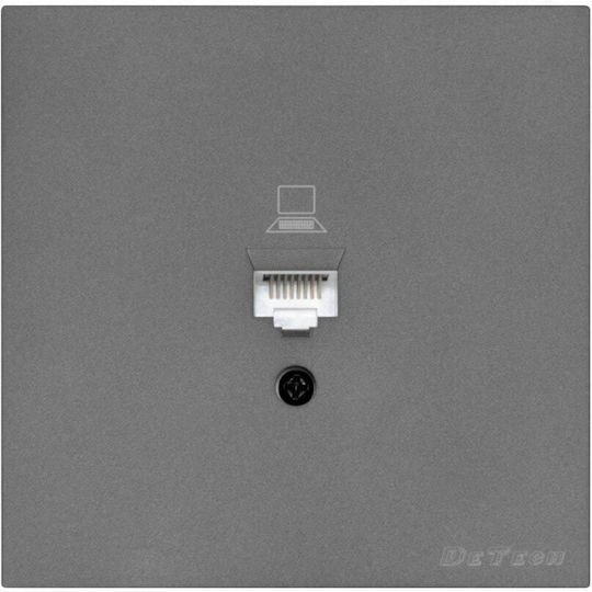 DeTech De-9225-61 Netzwerksteckdose Rj-45 F Cat.5e Grau
