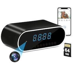 Κρυφή Κάμερα Ώρολογιο Wi-fi Iuni Ip07 Full Hd 64gb 160° Νυχτερινή Όραση Αισθητήρας Κίνησης P2p