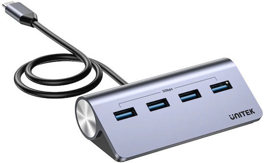Unitek Usb-c Hub 4xusb-a 5gbps & Usb-c Power Port & 80cm Cable H1337b
