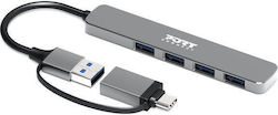 Докинг Станция Порт Connect Порт Connect Хъб Usb 4 Порта 3.0 Slim Combo Btoc