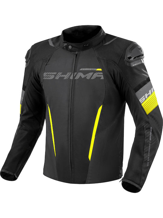 Shima SOLID 2.0 Зимно Мъжко Мотоциклетно Яке Водоустойчиво Черно/Флуоресцентно Жълто