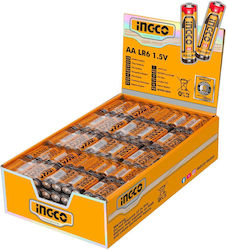 Ingco Baterii Alcaline AA 1.5V 32 Bucăți