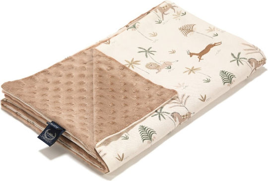 La Millou Baumwoll Babydecke Kinderbett Braun 110x140cm