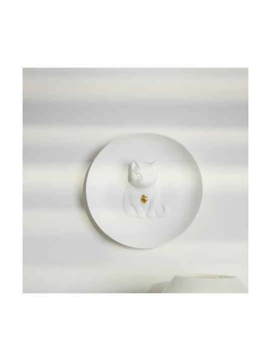Raeder Wall Decor White Made of Ceramic Material 20x6cm