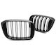Καρδιές Μάσκας Bmw Χ3 G01 17-21 Χ4 G02 Sport Look Διπλή Γρίλια Μαύρο Γυαλιστερό 6 Γρίλιες 2 Τεμάχια