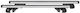 Menabo Complete Aluminum Car Roof Bars Fender XL 134 Cm Silver Standard Raised Rails Lock Safe Load Transport 2 Pieces 16140/mb Menabo 16140/mb