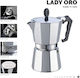 GAT Moka Cafetieră Pentru Plită Espresso 2 Căni Inox Auriu
