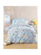Rythmos Set Kids Duvet Cover Single with Pillowcase Cotton Blue 160x250cm