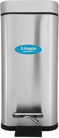 Limpio Limpio Mülleimer aus Inox mit Pedal Mehrfarbig 28x14x30cm