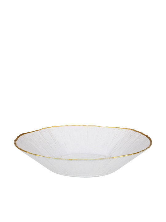 Home&Styling Collection Супа Чиния Стъклена Златиста с Диаметър 20см