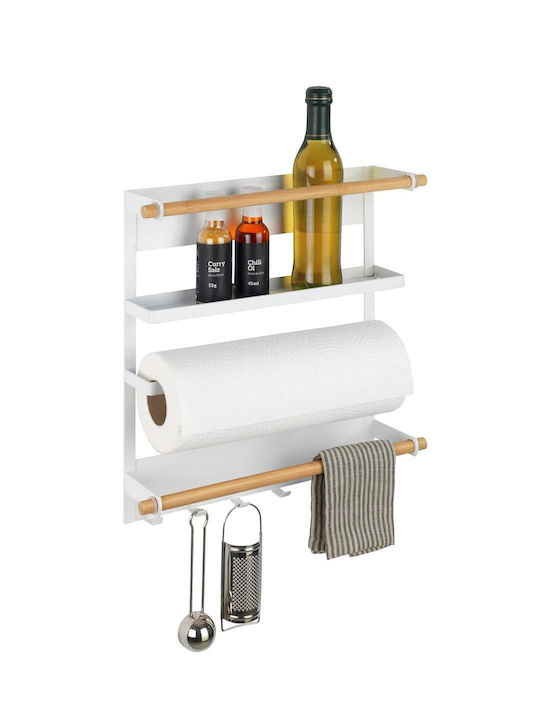 Wenko Metallic White Paper Towel Holder 33x6x8cm