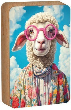 Glasses Επιτραπέζιο Πασχαλινό Διακοσμητικό Πρόβατο Γυαλιά 9x12cm