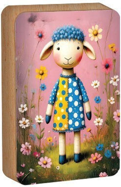 Kid Sheep Επιτραπέζιο Πασχαλινό Διακοσμητικό Προβατάκι 9x12cm