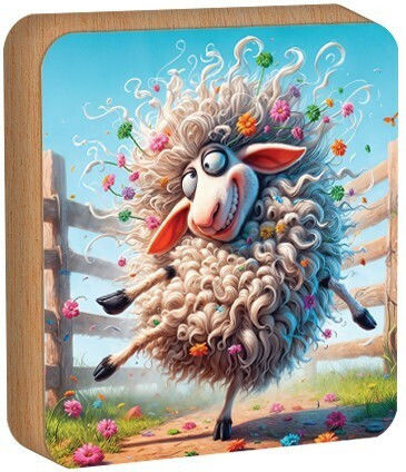 Crazy Sheep Επιτραπέζιο Πασχαλινό Διακοσμητικό 14x14cm Πρόβατο