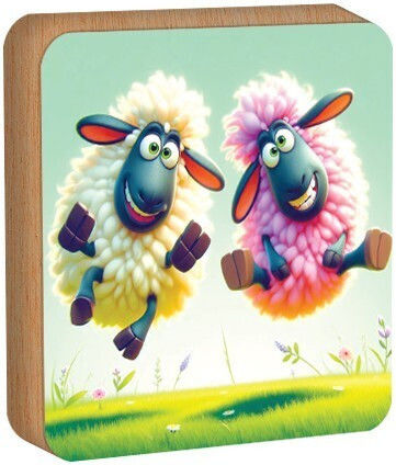Pink Sheep Tisch Osterdekoration Lamm 14x14cm