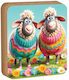 Sheeps Επιτραπέζιο Osterdekorationen & Ornamente Προβατάκια Πουλόβερ 14x14cm