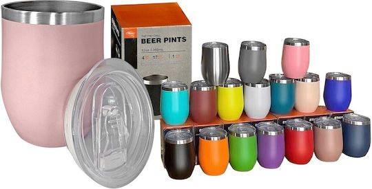 HOMie Stainless Steel Thermos Glass 360ml Black with Straw