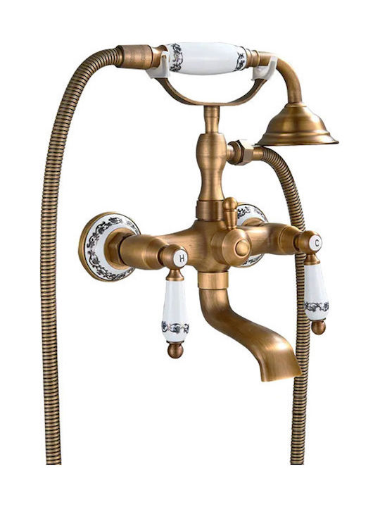 Baterie Cadă Retro Amestecare Set Complet Bronzată
