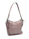 Leather Women's Shopper Shoulder Bag Lilac