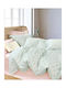 Rythmos Coverlet Set Super King Cotton Satin Green 220x240cm 3 Pieces